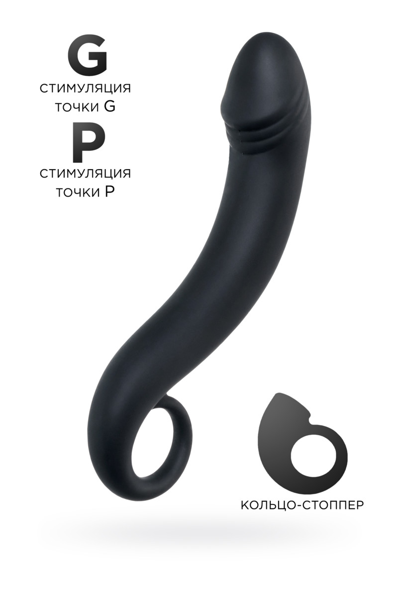 картинка Анальный стимулятор TOYFA POPO Pleasure Dorado, водонепроницаемый, силикон, черный, 18 см, Ø 3,5 см от магазина ErosMania