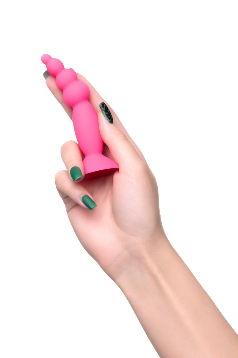 картинка Анальная втулка A-Toys by TOYFA Hild, силикон, розовый, 11 см от магазина ErosMania