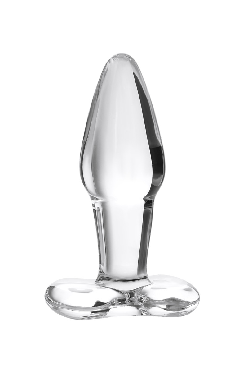картинка Анальная втулка Sexus Glass, стекло, прозрачная, 10,5 см, Ø 3,5 см от магазина ErosMania