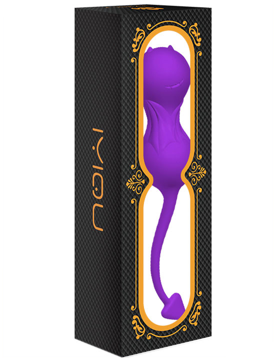 картинка Шарики вагинальные Чёртик, сплошной силикон, 160x32,5 мм от магазина ErosMania