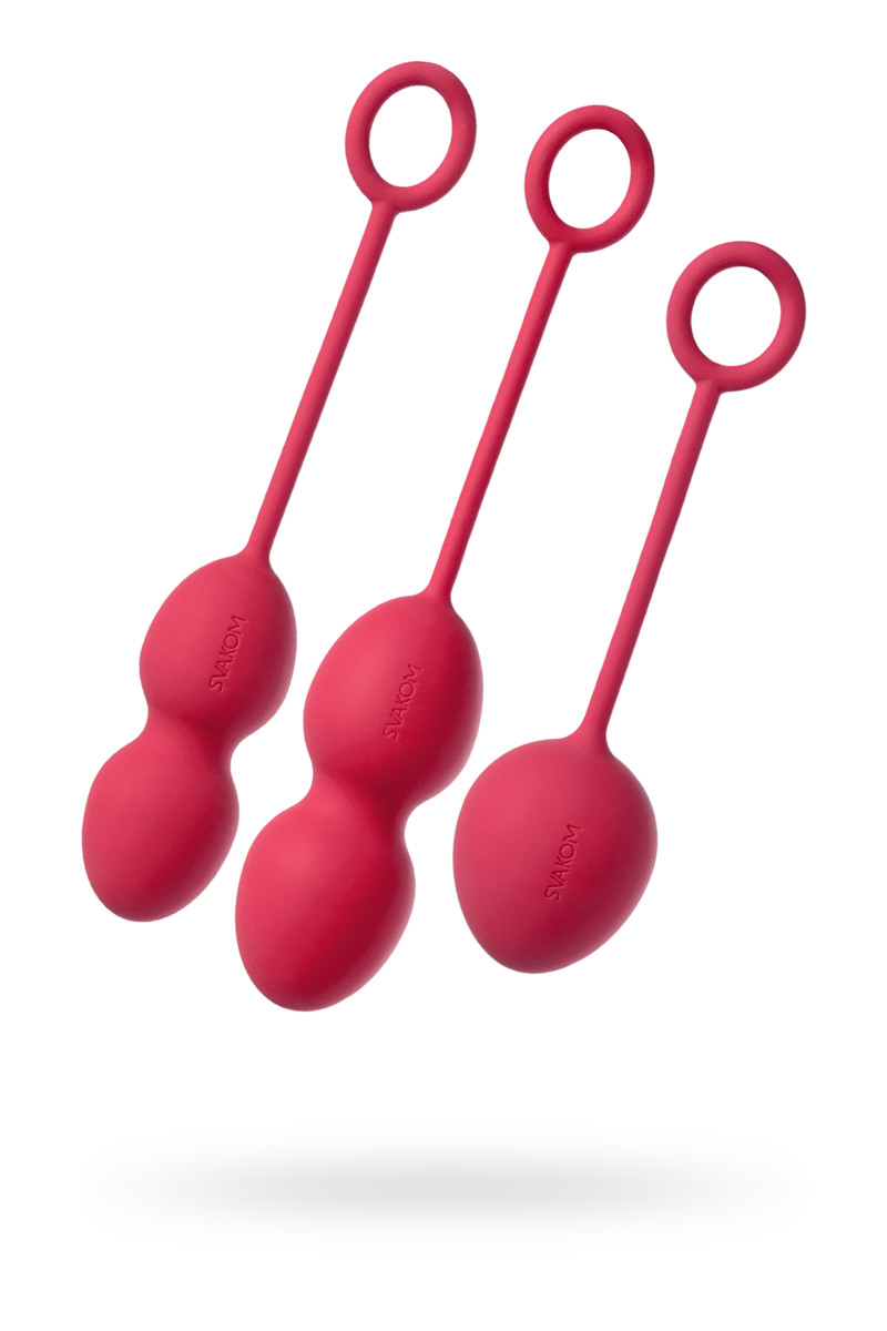 картинка Набор вагинальных шариков Svakom Nova, силикон, красный, (49,75,95 гр) от магазина ErosMania