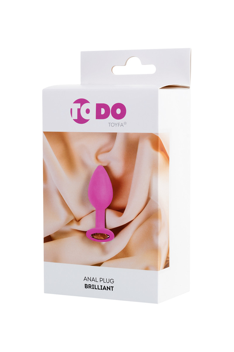 картинка Анальная втулка ToDo by Toyfa Brilliant, силикон, розовая, 7 см, Ø 2 см, 50 г от магазина ErosMania