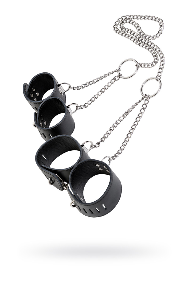 картинка Комплект бондажный TOYFA Theatre, кожанный, черный от магазина ErosMania