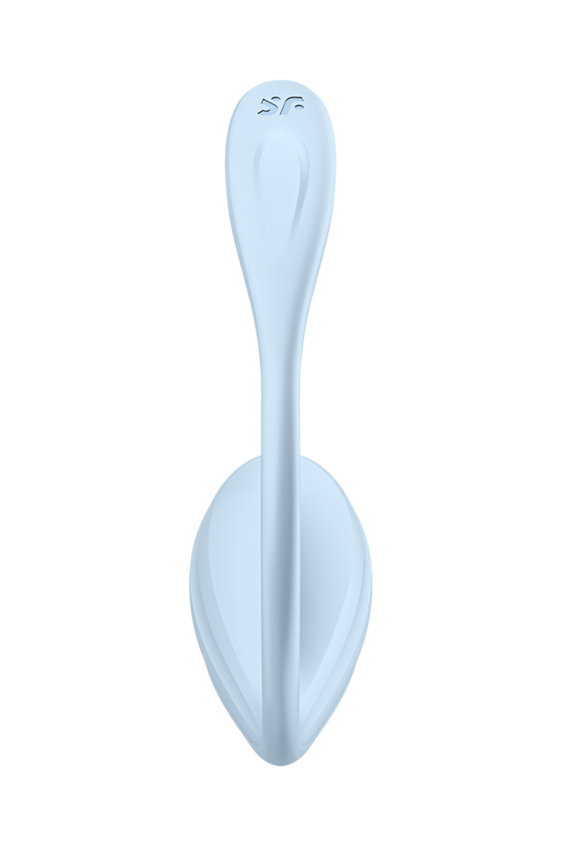 картинка Виброяйцо Satisfyer Smooth Petal Connect App, голубое, 6,5 см от магазина ErosMania
