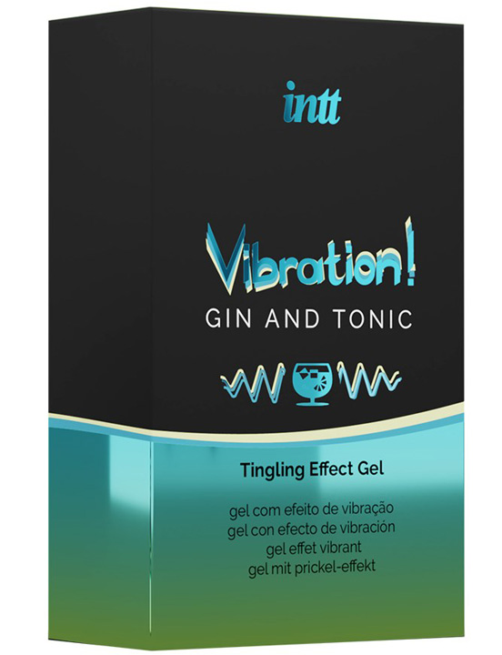 картинка Жидкий интимный гель GIN & TONIC VIBRATION с эффектом вибрации, 15 мл от магазина ErosMania