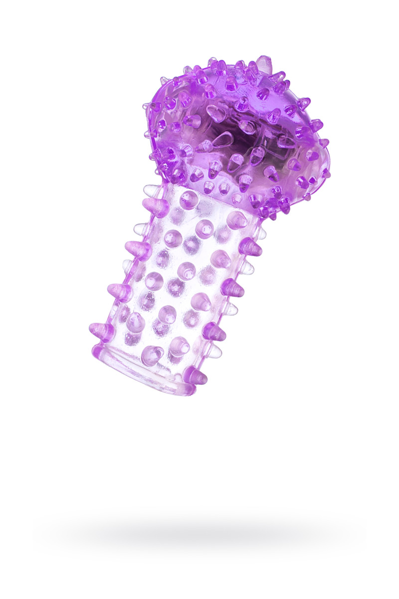 картинка Вибронасадка на палец TOYFA, TPE, фиолетовый, 6,5 см от магазина ErosMania