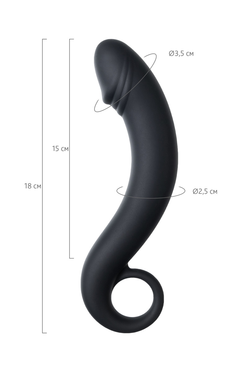картинка Анальный стимулятор TOYFA POPO Pleasure Dorado, водонепроницаемый, силикон, черный, 18 см, Ø 3,5 см от магазина ErosMania