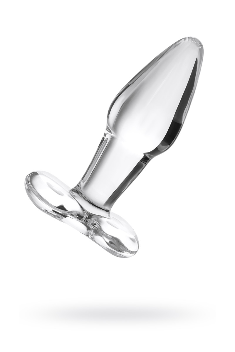 картинка Анальная втулка Sexus Glass, стекло, прозрачная, 10,5 см, Ø 3,5 см от магазина ErosMania