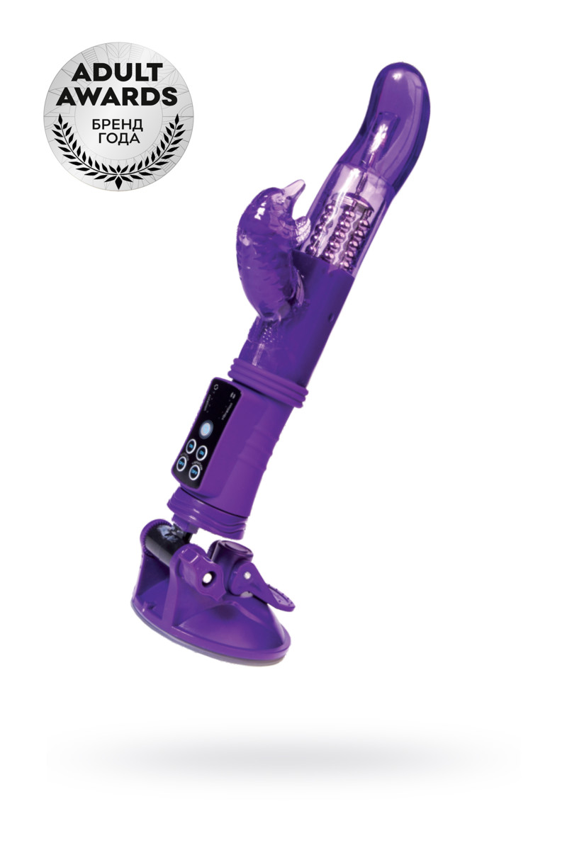 картинка Вибратор с клиторальным стимулятором TOYFA A-Toys, TPR, фиолетовый, 22,5 см от магазина ErosMania