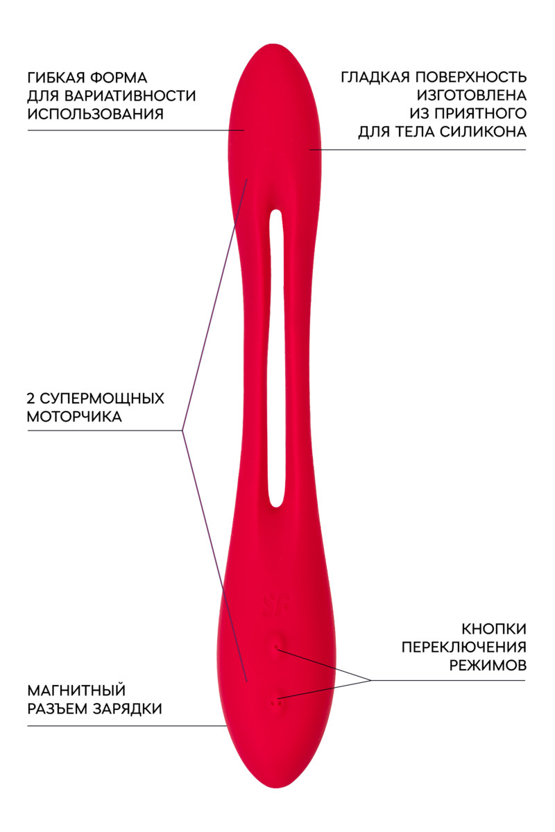 картинка Многофункциональный вибратор для пар Satisfyer Elastic Joy, красный от магазина ErosMania