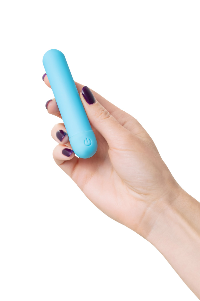 картинка Вибропуля A-toys MURR, силикон, голубой, 10 см от магазина ErosMania