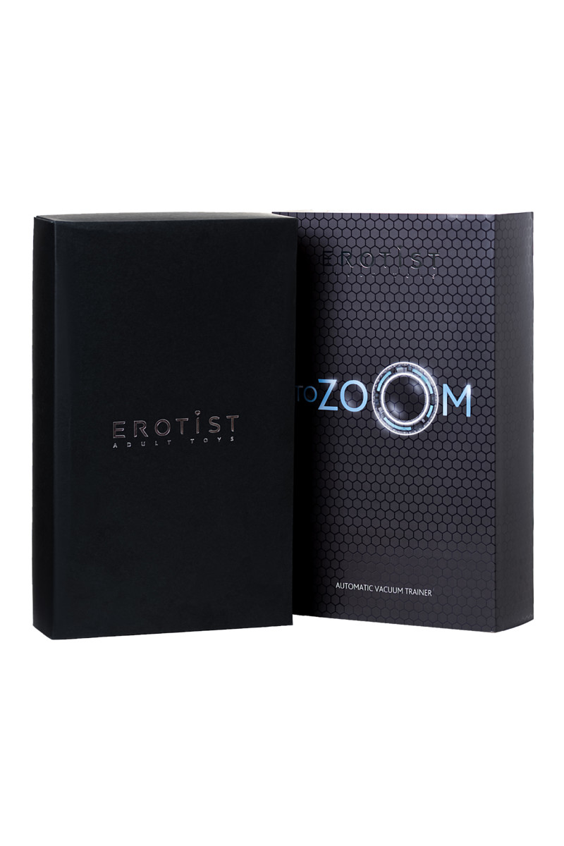 картинка Автоматический вакуумный тренажер для мужчин Erotist ToZoom, ABS пластик, черный, 28,5 см от магазина ErosMania