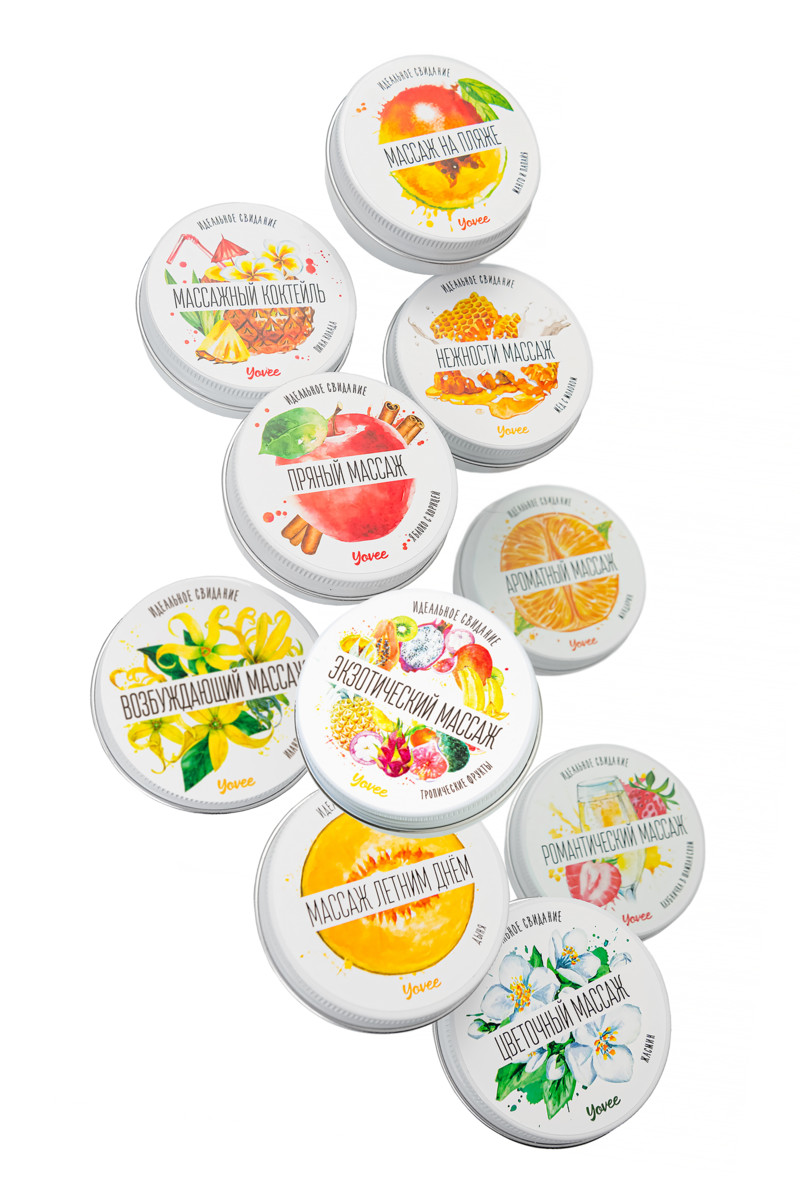 картинка Массажная свеча Yovee «Экзотический массаж», тропические фрукты, 30 мл от магазина ErosMania
