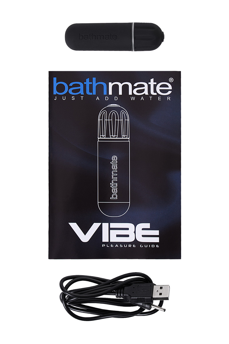 картинка Вибропуля Bathmate Vibe Bullet Black, перезаряжаемая, водонепронецаемая, пластик, черная от магазина ErosMania
