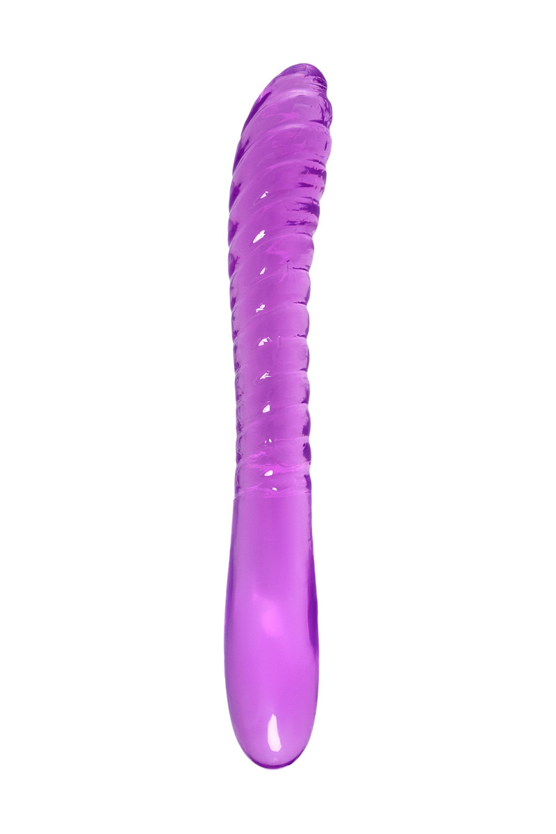 картинка Двусторонний фаллоимитатор A-Toys by TOYFA Frica, TPE, фиолетовый, 23 см от магазина ErosMania