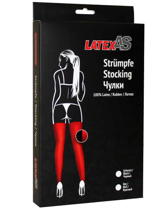 картинка Чулки латексные, красные, размер L от магазина ErosMania
