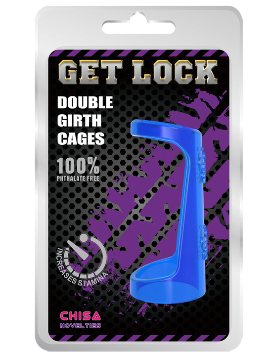 картинка Насадка из двух эластичных колец, голубая, 35x76 мм от магазина ErosMania