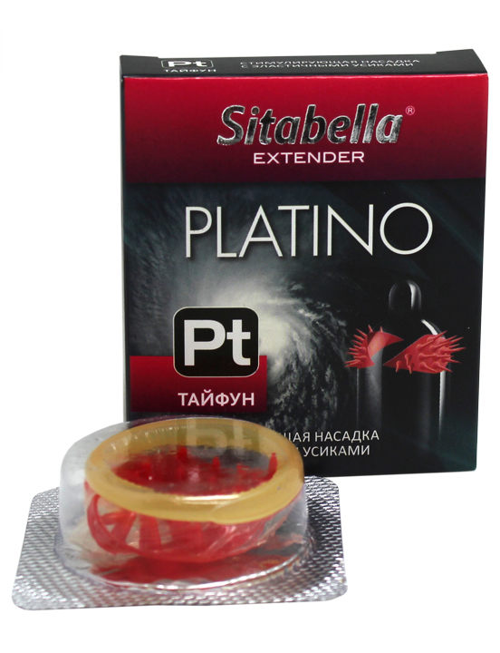 картинка Насадка стимулирующая Extender Platino «Тайфун» с эластичными усиками от магазина ErosMania