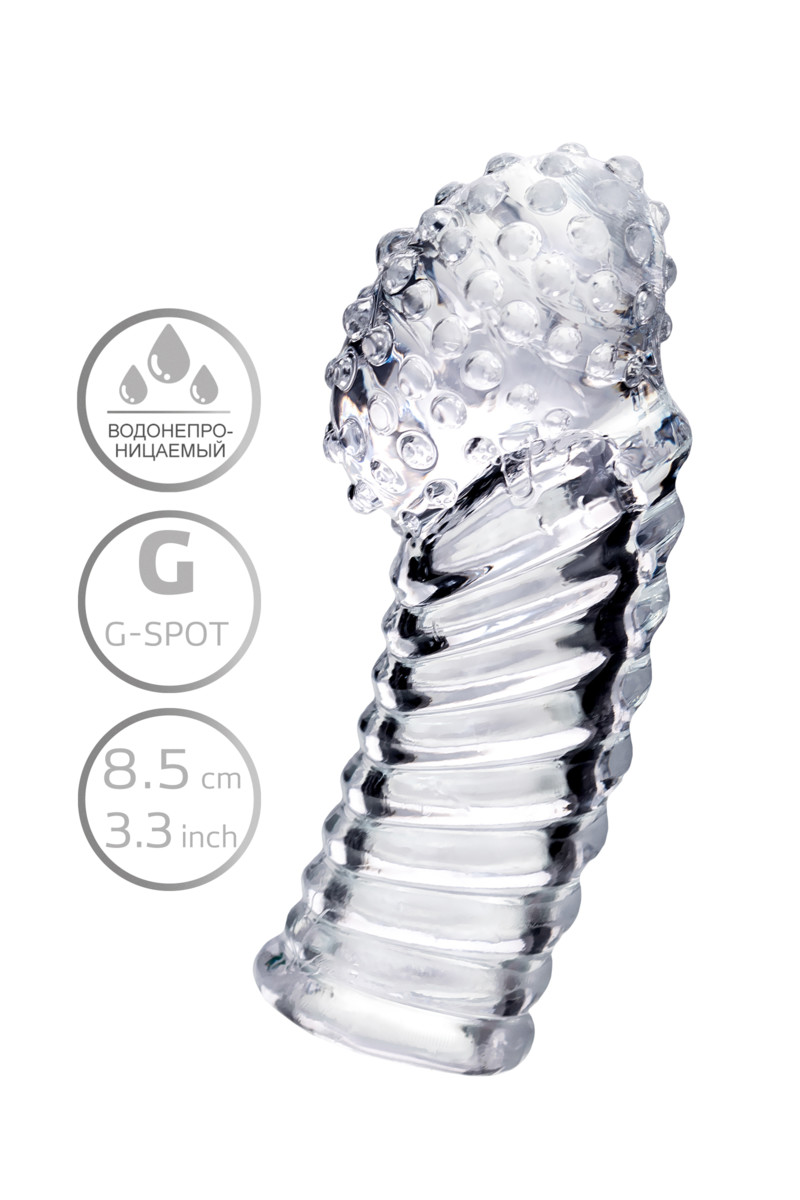 картинка Насадка на палец A-toys Dale, ТРЕ, прозрачный, 8,5 см от магазина ErosMania