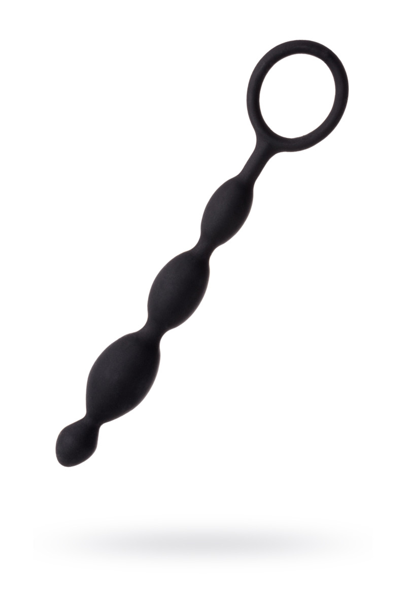картинка Анальная цепочка A-toys by TOYFA S, силикон, черный, 19,5см от магазина ErosMania