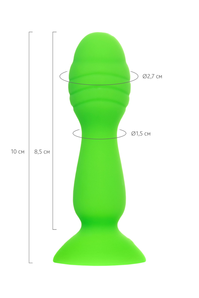 картинка Анальная втулка A-Toys by TOYFA Terg, силикон, зеленый, 10 см от магазина ErosMania
