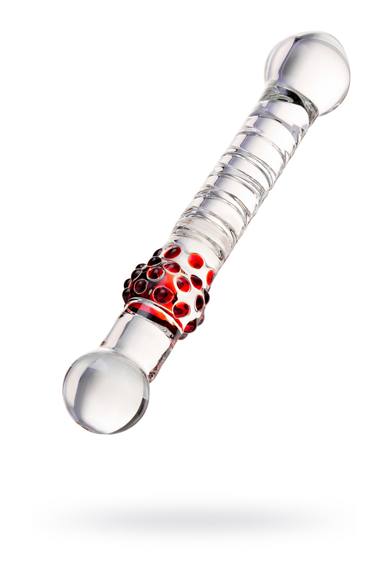 картинка Двусторонний фаллоимитатор Sexus Glass, стекло, прозрачный, 22 см от магазина ErosMania