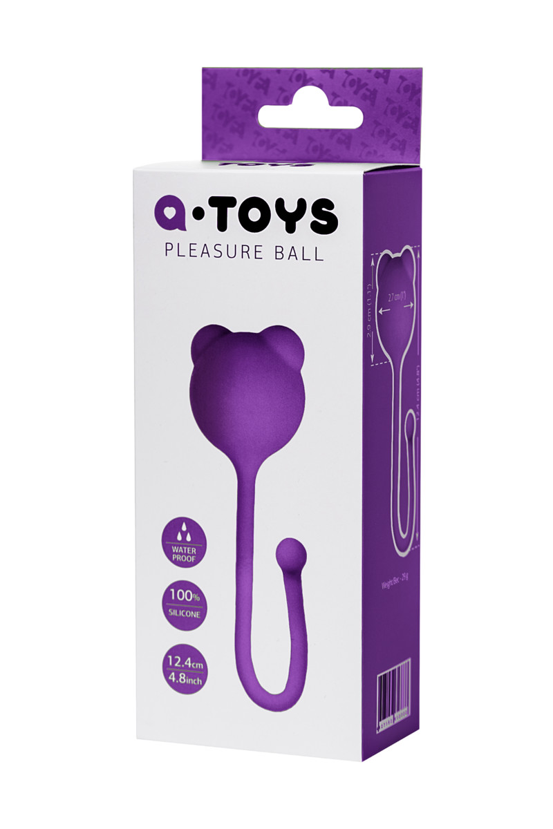 картинка Вагинальный шарик A-Toys by TOYFA Tigo, силикон, фиолетовый, 12,4 см, Ø 2,7 см от магазина ErosMania