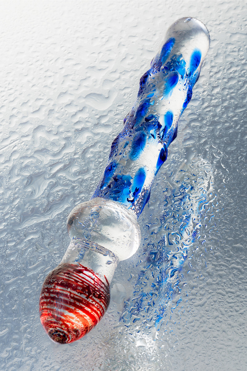 картинка Двусторонний фаллоимитатор Sexus Glass, стекло, прозрачный, 20 см от магазина ErosMania