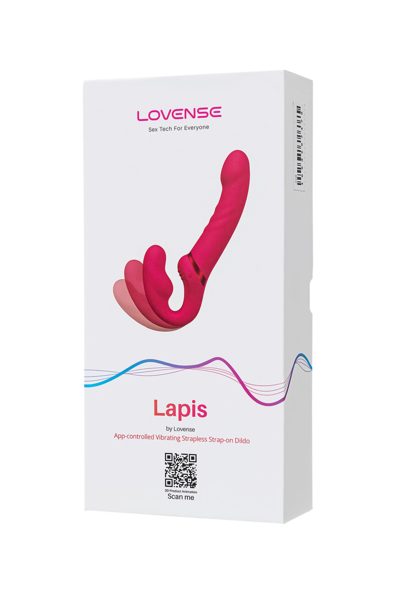 картинка Страпон LOVENSE Lapis, силикон, красный, 23 см от магазина ErosMania