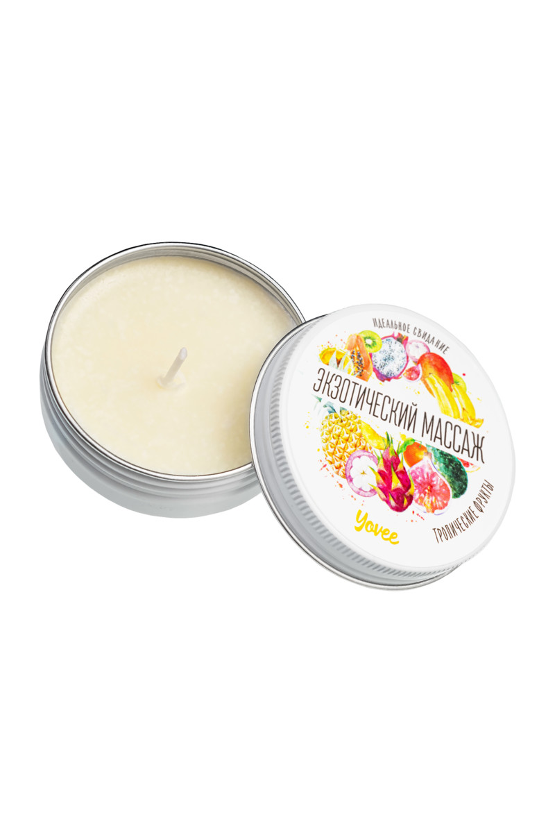 картинка Массажная свеча Yovee «Экзотический массаж», тропические фрукты, 30 мл от магазина ErosMania
