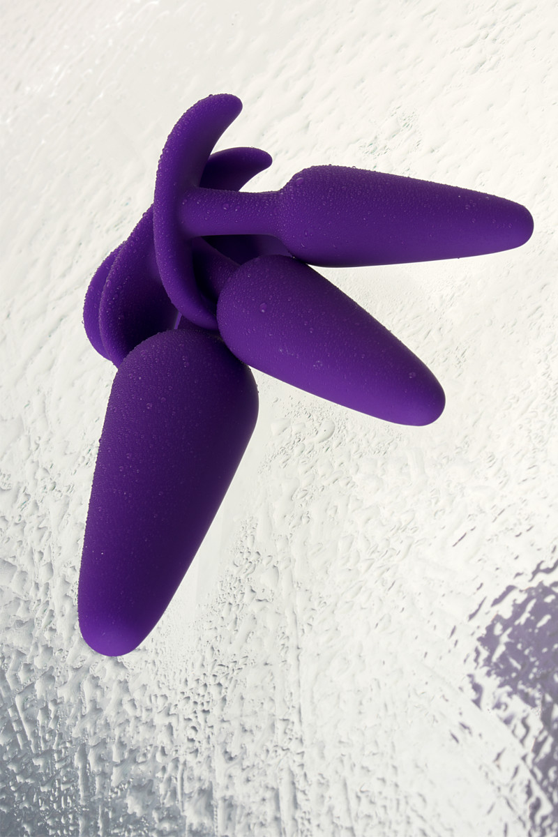 картинка Набор анальных втулок TOYFA  A-toys Jave, силикон, фиолетовый, 3  шт от магазина ErosMania
