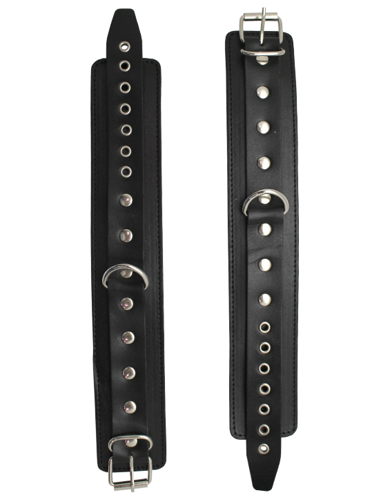 картинка Поножи узкие, без подкладки, чёрные, размер универсальный от магазина ErosMania