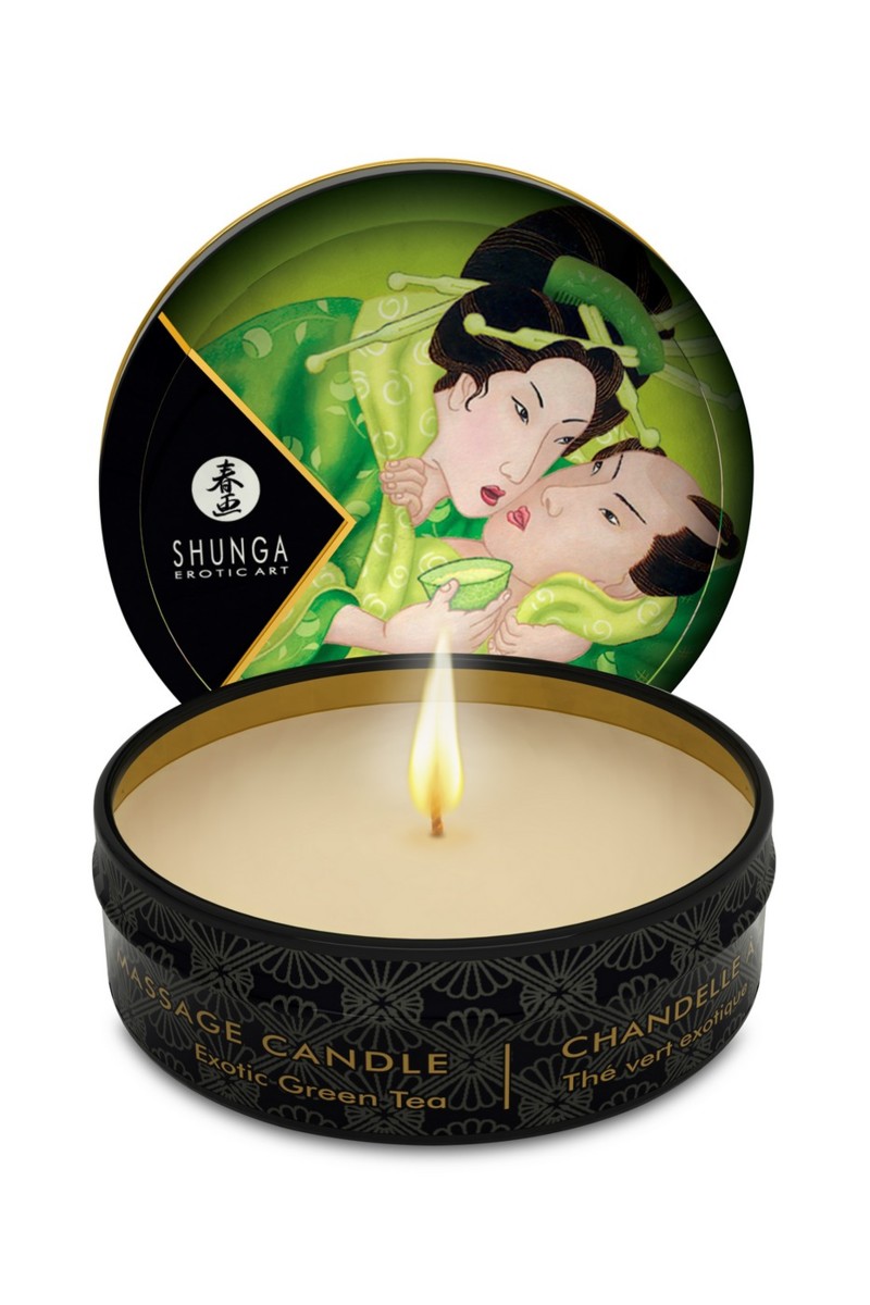 картинка Массажное аромамасло Shunga Zenitude, зелёный чай, 30 мл от магазина ErosMania