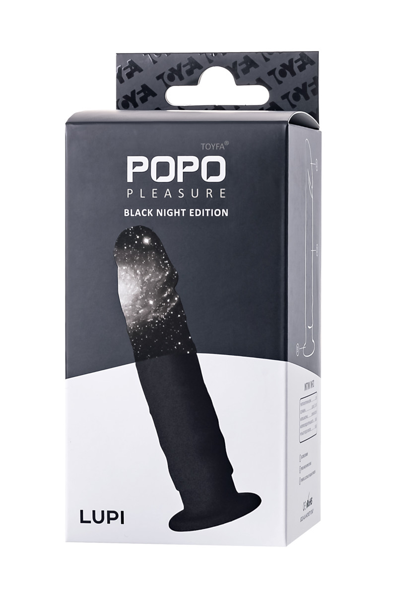картинка Фаллоимитатор POPO Pleasure by TOYFA Lupi, силикон, черный, 12 см от магазина ErosMania
