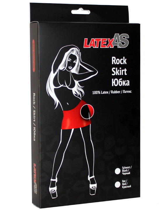 картинка Юбка латексная, чёрная, размер M от магазина ErosMania