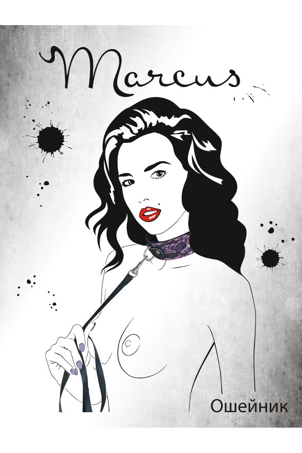 картинка Кружевной ошейник TOYFA Marcus, розовый, 44,5 см от магазина ErosMania