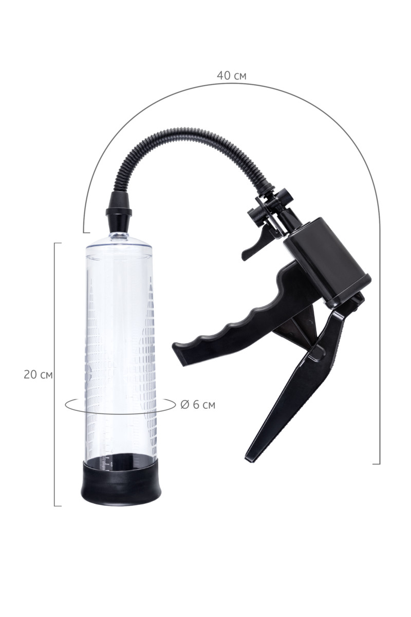 картинка Механическая помпа для пениса Sexus Men Erection Mads, ABS-пластик, черная, 62 см от магазина ErosMania