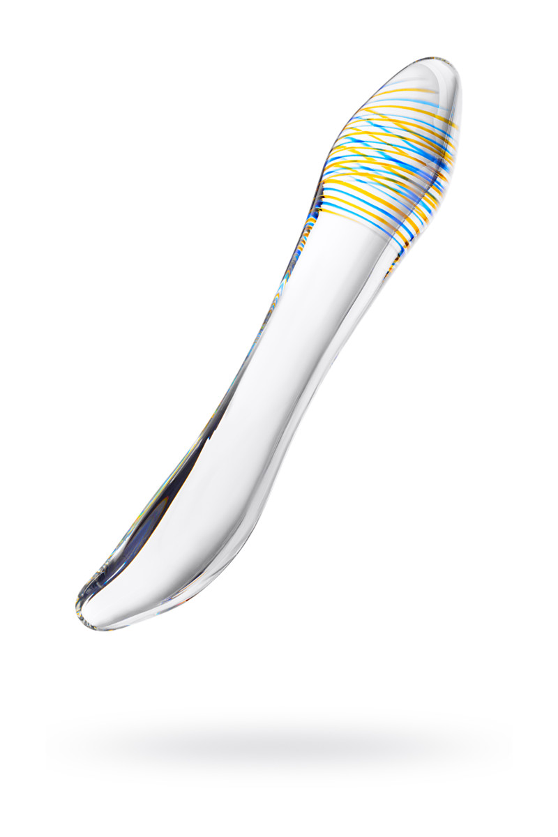 картинка Двусторонний фаллоимитатор Sexus Glass, стекло, прозрачный, 22 см от магазина ErosMania