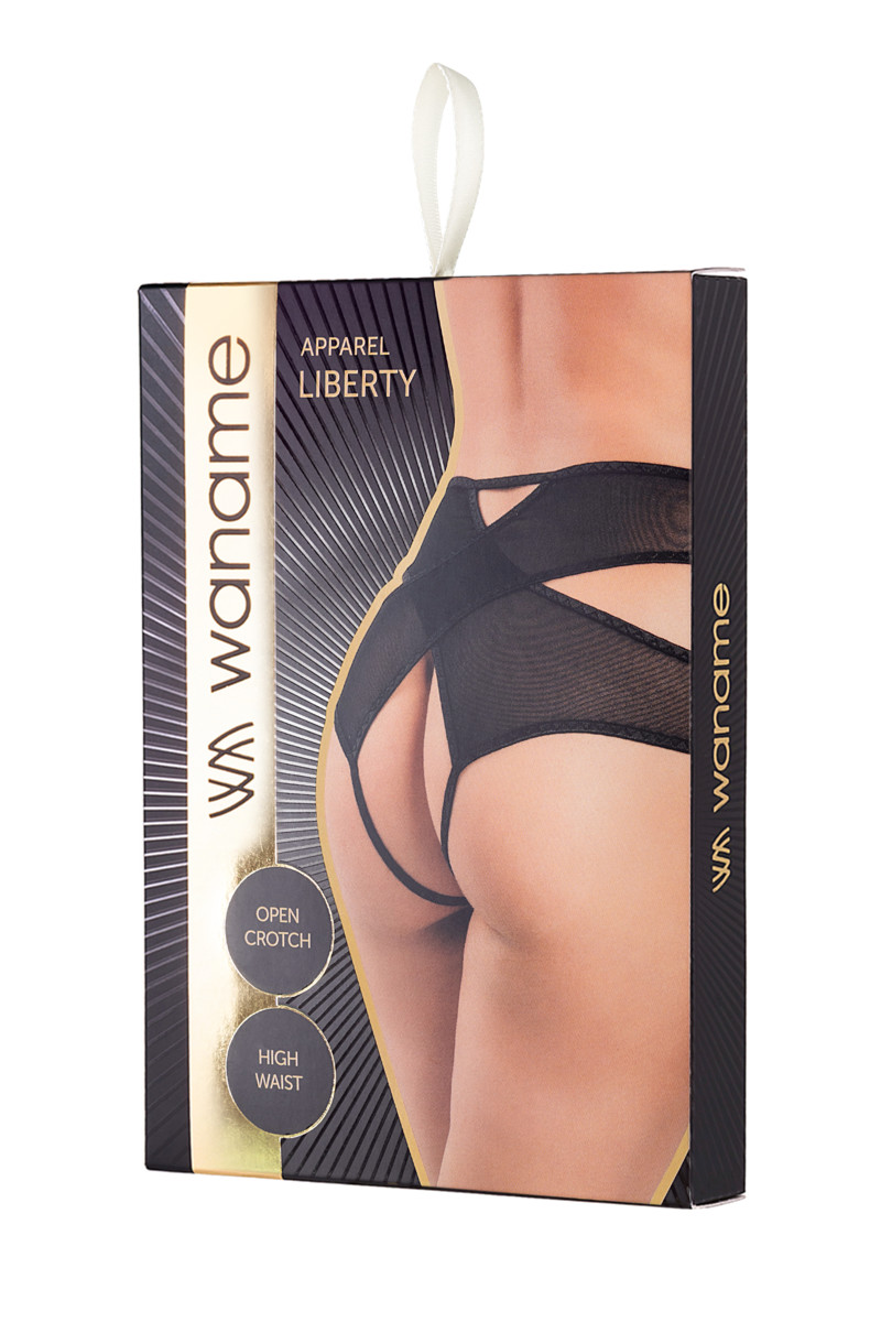 картинка Эротические трусики Waname Liberty с высокой посадкой черные (46-48) от магазина ErosMania