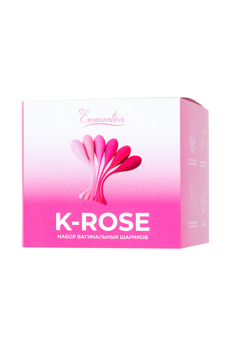 картинка Набор вагинальных шариков Eromantica K-ROSE, силикон, розовый, 6 шт от магазина ErosMania
