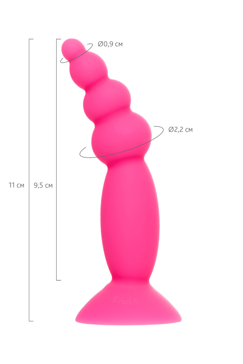 картинка Анальная втулка A-Toys by TOYFA Hild, силикон, розовый, 11 см от магазина ErosMania