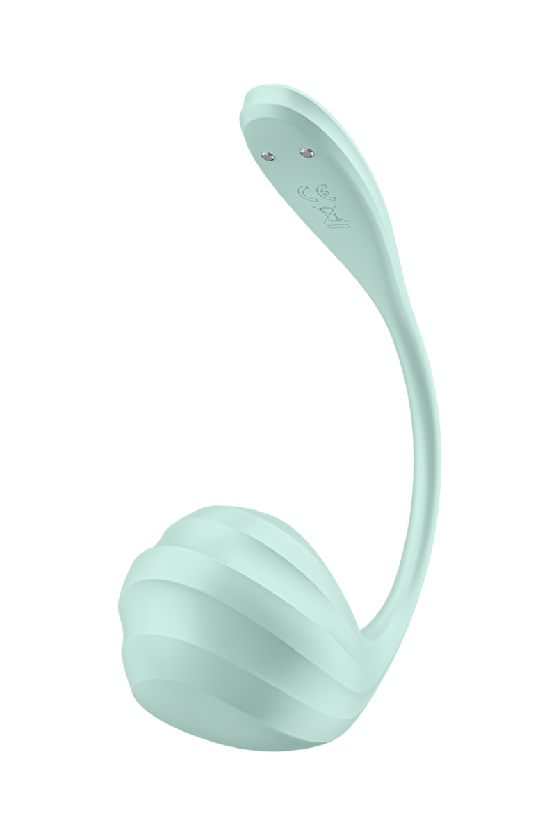 картинка Виброяйцо Satisfyer Smooth Petal Connect App, мятное, 6,5 см от магазина ErosMania