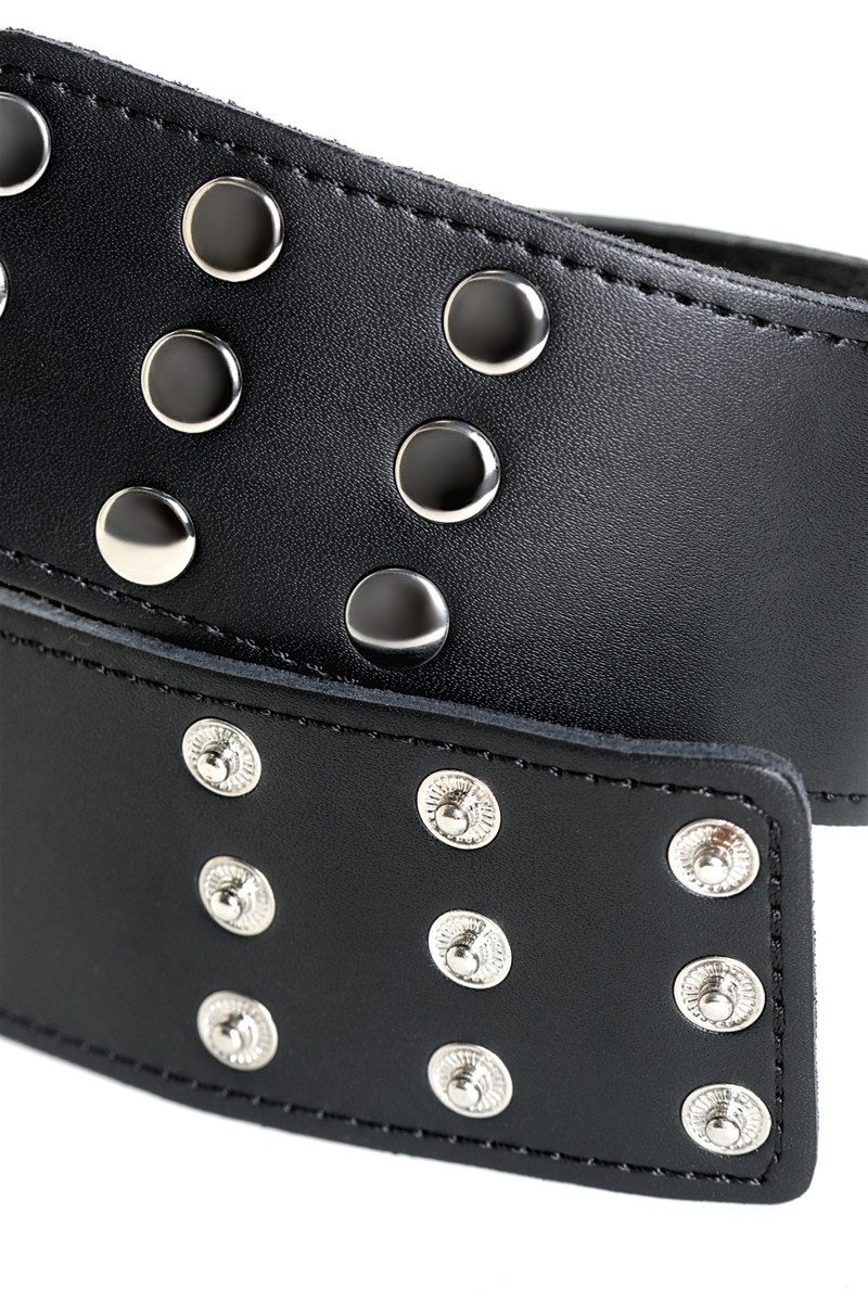 картинка Ошейник с шипами TOYFA Theatre, кожа, черный от магазина ErosMania