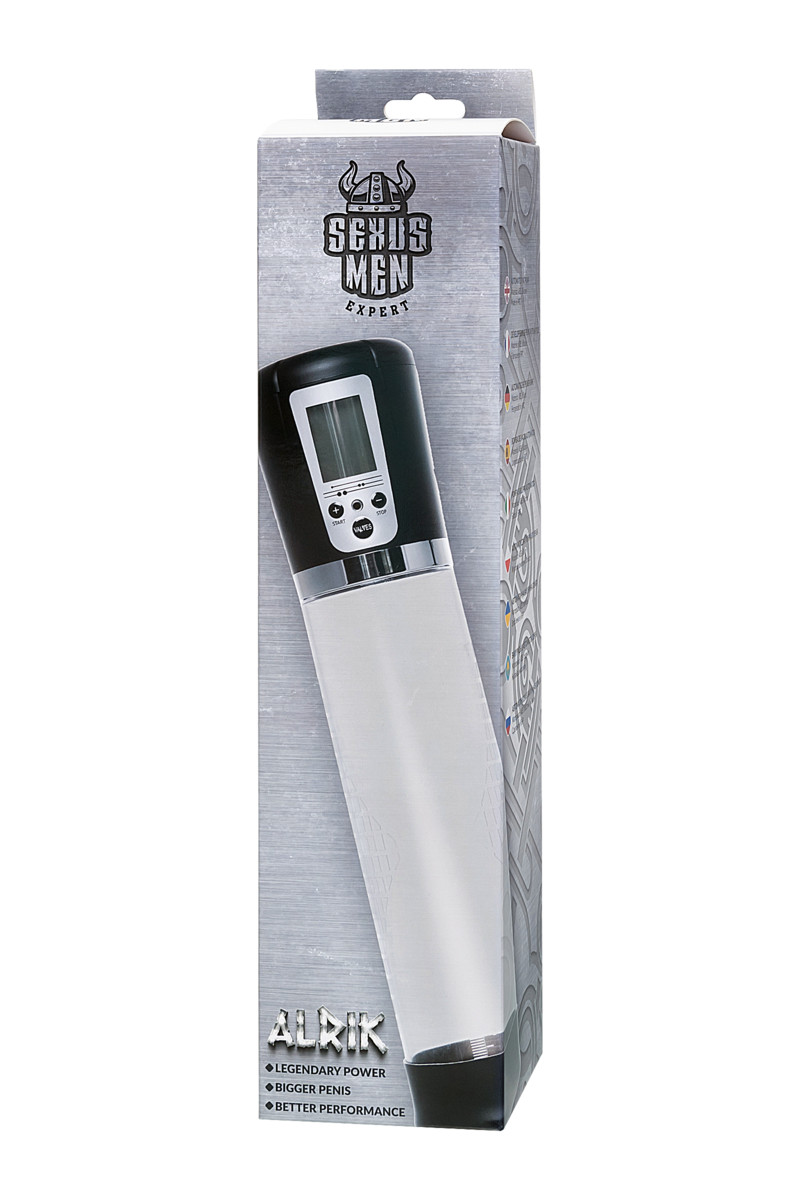 картинка Автоматическая помпа для пениса Sexus Men Expert Alrik, ABS-пластик, черная, 29 см от магазина ErosMania