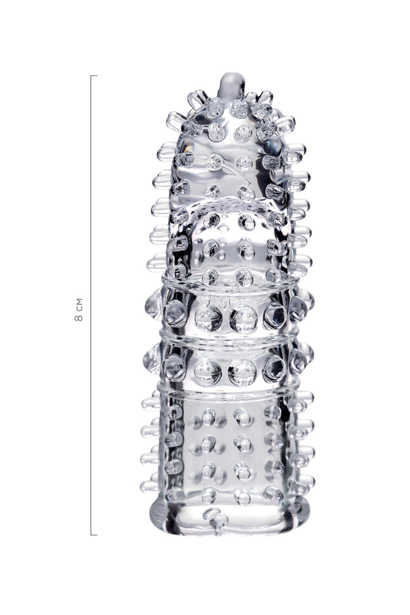 картинка Насадка на палец A-Toys Arbo, ТРЕ, прозрачный, 8 см от магазина ErosMania