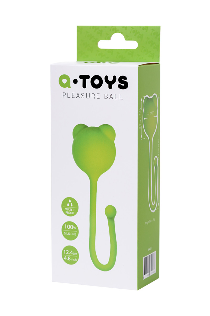 картинка Вагинальный шарик A-Toys by TOYFA Tigo, силикон, зеленый, 12,4 см Ø 2,7 см от магазина ErosMania