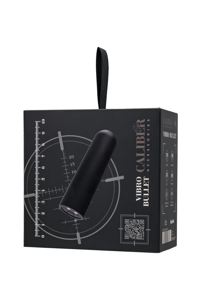 картинка Вибропуля RealStick CALIBER, черная от магазина ErosMania