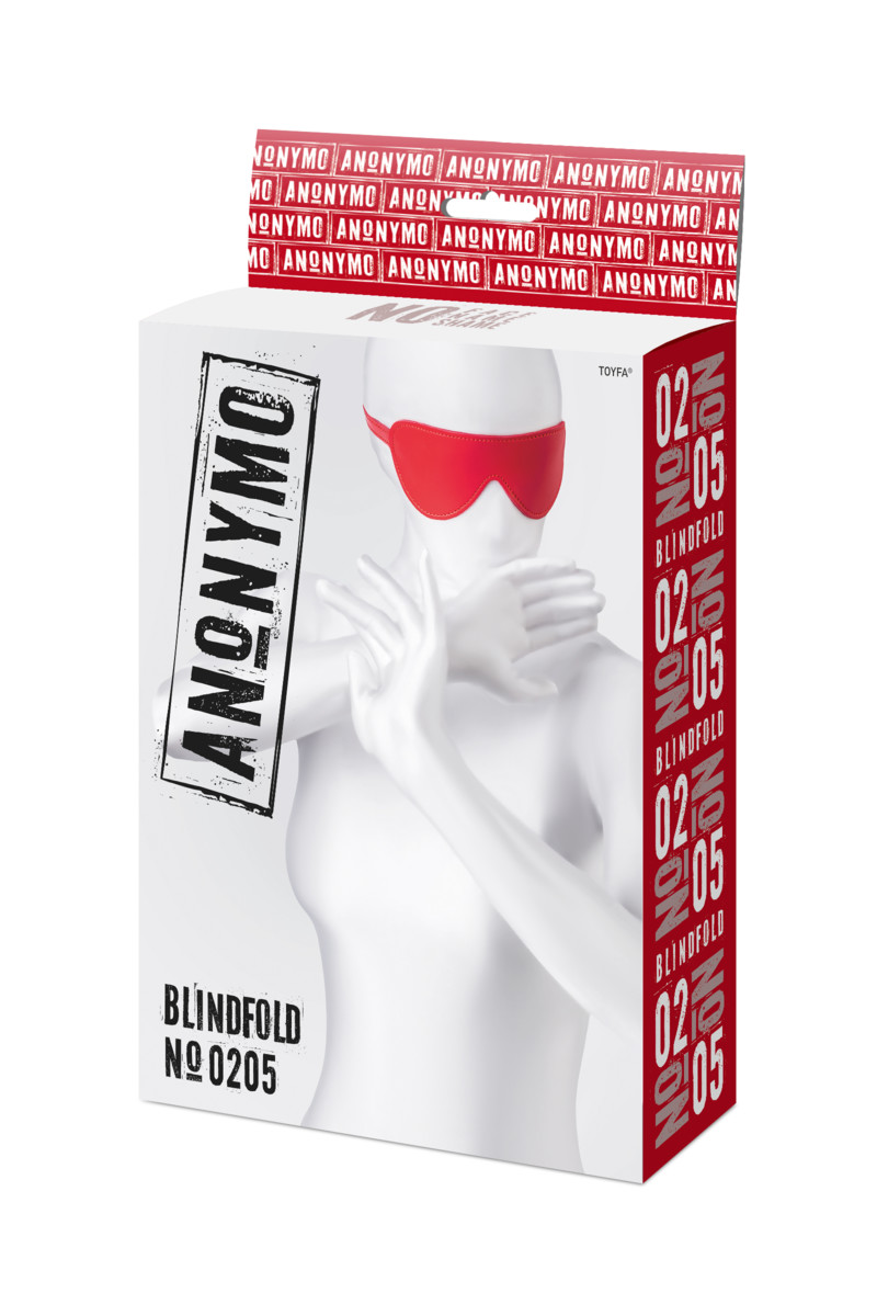 картинка Маска Anonymo, PU кожа, красная, 65 см от магазина ErosMania