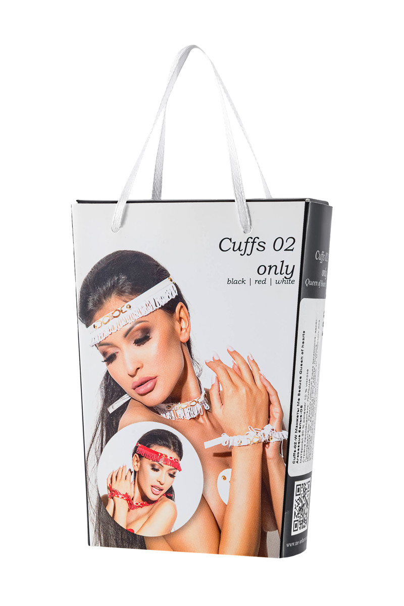 картинка Манжеты Me Seduce Queen of hearts Arabesque, белые, OS от магазина ErosMania