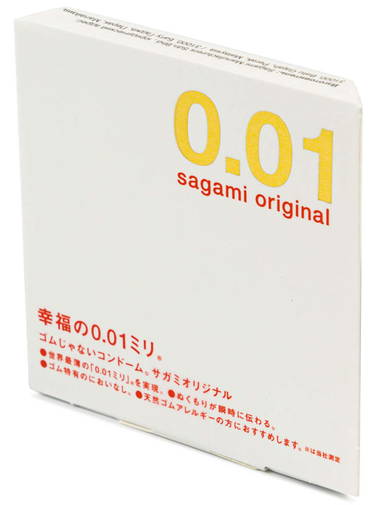 картинка Презервативы Sagami Original 0.01, тонкие, полиуретановые, 1 шт. от магазина ErosMania